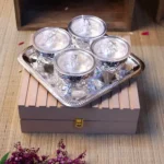 4 Elephant Bowl & Tray With Box