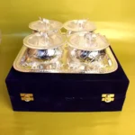 4 Elephant Bowl & Tray With Box