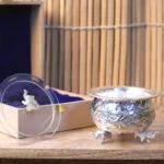 silver bowl with Elephant lid for gifting purpose
