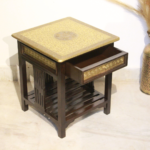 Brass Single RACK STOOL 16X16X18