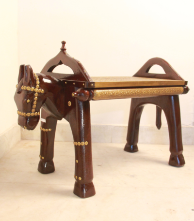 Brass Horse Bench Med. `