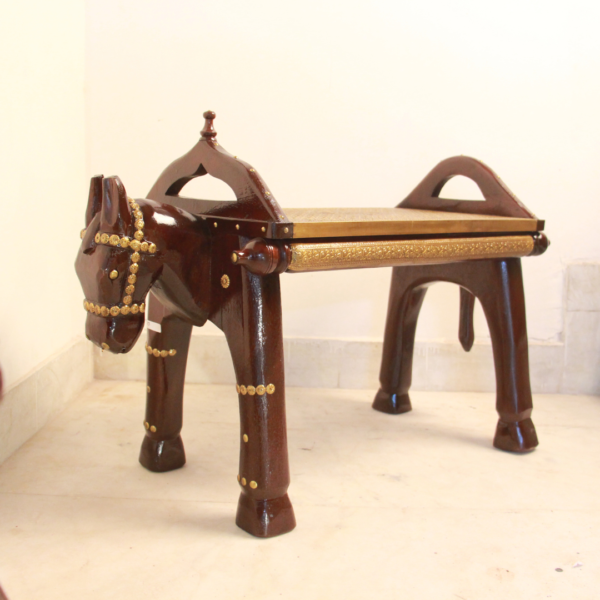 Brass Horse Bench Med. `