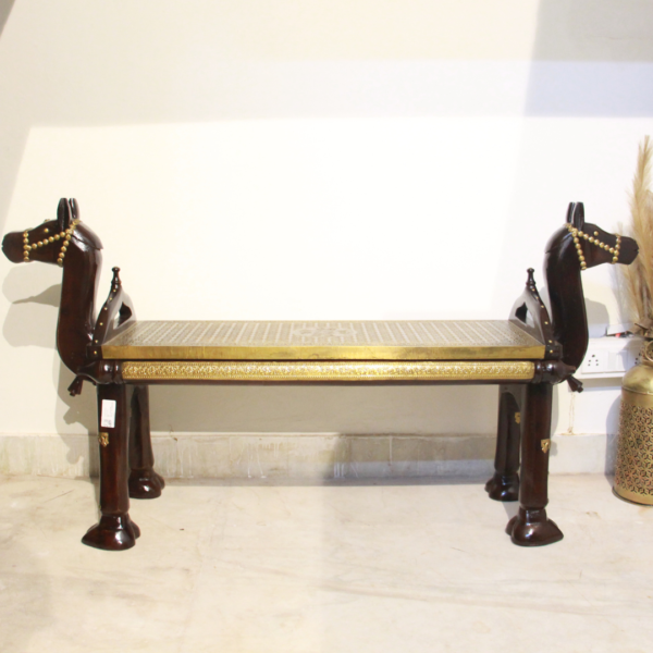 Brass Camel Bench Big