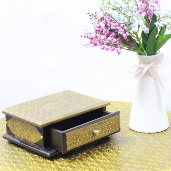 BRASS BOX 1 DRAWER