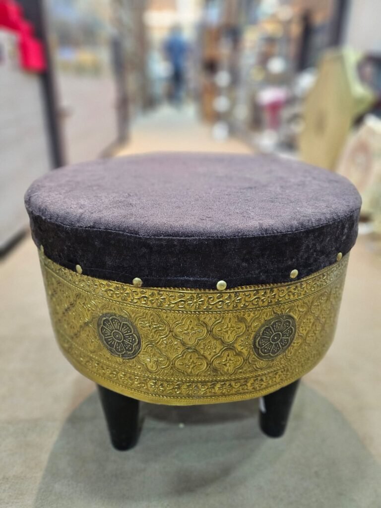 Brass Gaddi Stool 15''