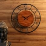 CLOCK IRON WITH CENTER WOOD OPEN DAIL