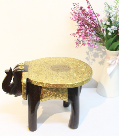 Brass Elephant Stool 6''