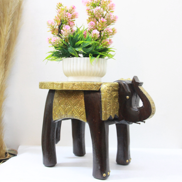 Brass Elephant Stool 12''