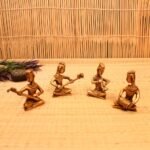 Musical Man Statues With Brass