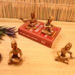 Musical Man Statues With Brass