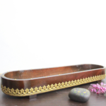 Brass Wooden Tray 21x6x2