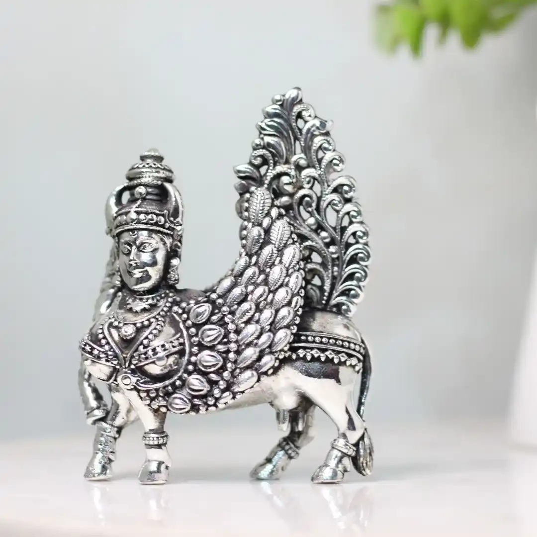 brass kamdhenu cow