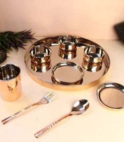 Copper Thali Set Of 9