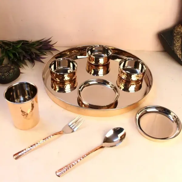 Copper Thali Set Of 9