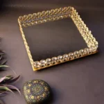 Crystal Silver Rectangle Tray