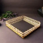 Crystal Silver Rectangle Tray