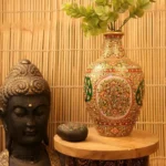 marble meenakari vase
