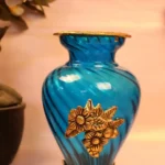 Metal Blue Flower Pot
