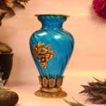 Metal Blue Flower Pot