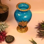 Metal Blue Flower Pot