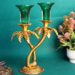 Metal Double Khajoor Candle Stand