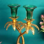 Metal Double Khajoor Candle Stand
