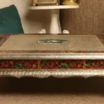 SILVER EMBOSE CHOWKI 21X21