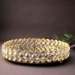 Silver Crystal Round Tray