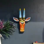 Wooden Painted Cow Face