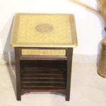 Brass Single RACK STOOL 16X16X18