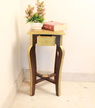 Brass Single Rack Stool