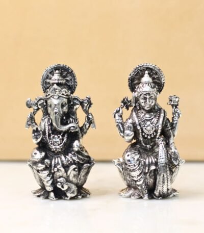 Brass Laxmi Ganesh 6 Inch