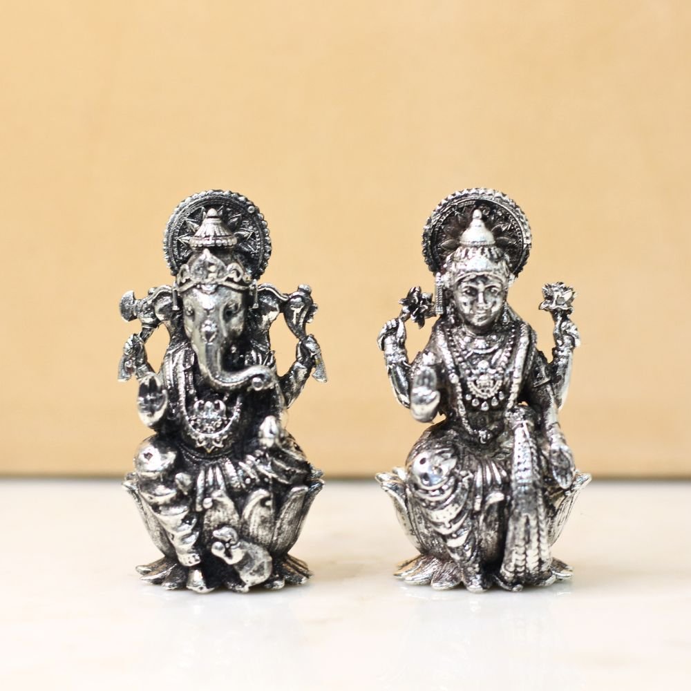 Brass Laxmi Ganesh 6 Inch