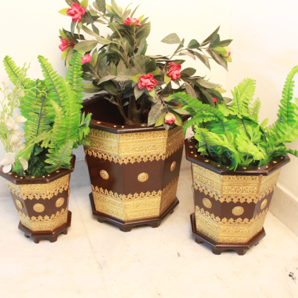 Brass Planter Set of 3