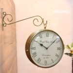 Iron Railway Brass Clock 10 "