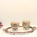 german silver tray and two bowls