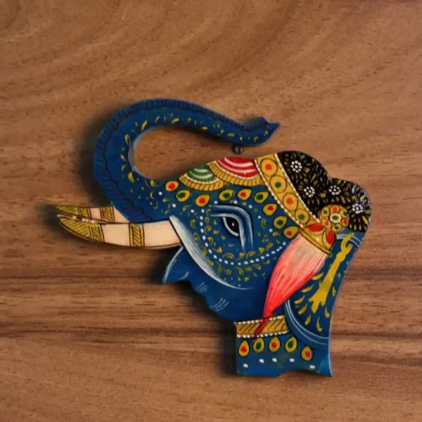 Hand-Painted Wooden Elephant Wall Decor