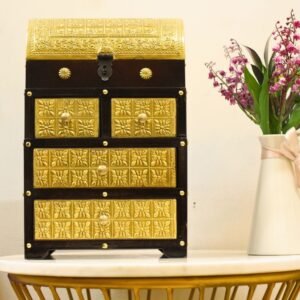 Brass Half Round Alamari Small Box