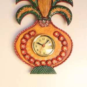 kundan Wooden Wall Clock
