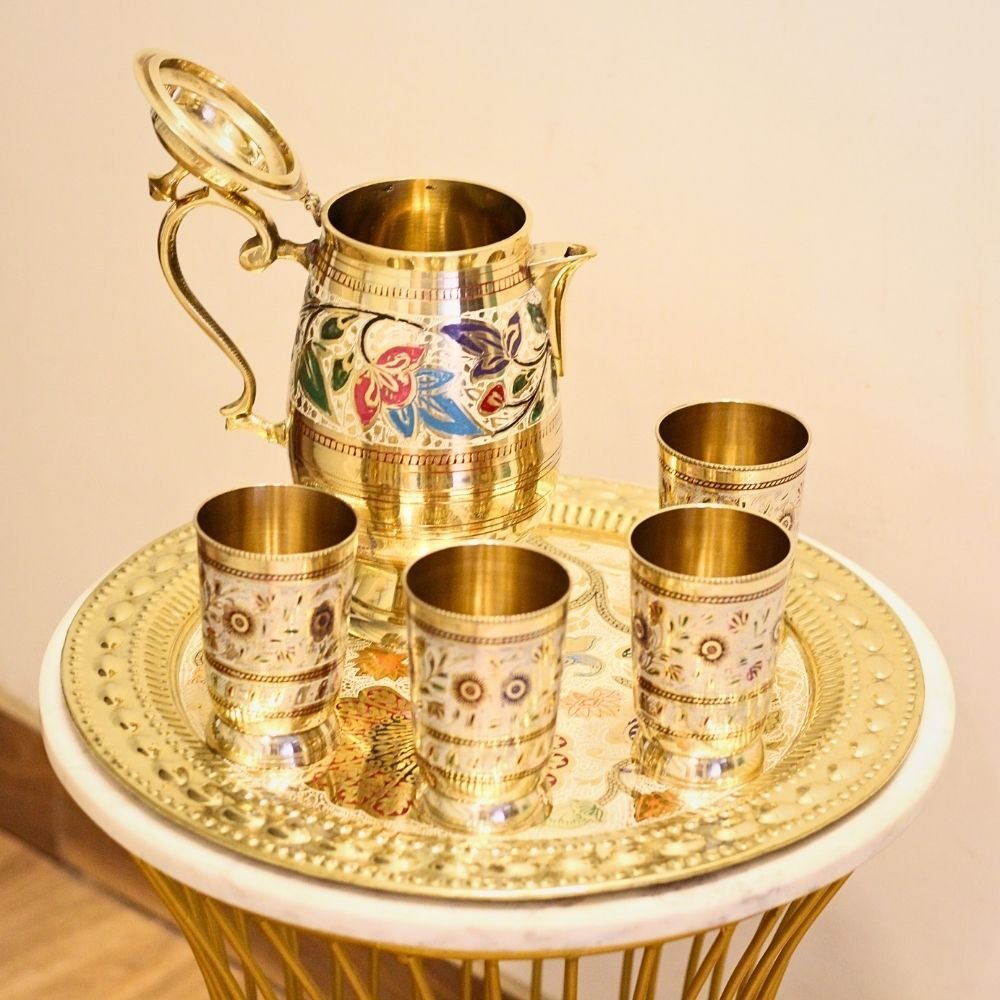 Brass Jug Set With Box - Image 3