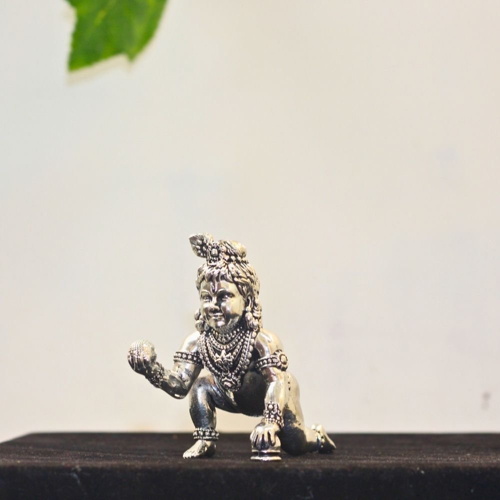 Charming Brass Laddu Gopal Idol | Home Temple God Idols & Janmashtami Gift