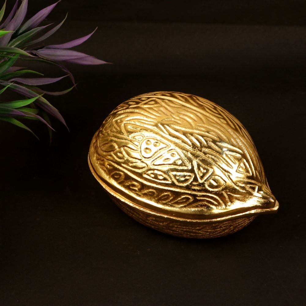 Gold-Plated Walnut-Shaped Dry fruit Box - Image 3