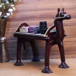 Wooden Camel Bench Brass furniture