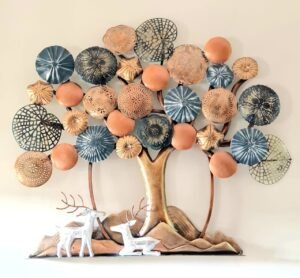 Iron Tree of Life Wall Art with Deer