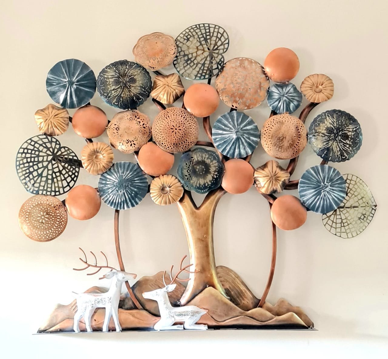Iron Tree of Life Wall Art with Deer