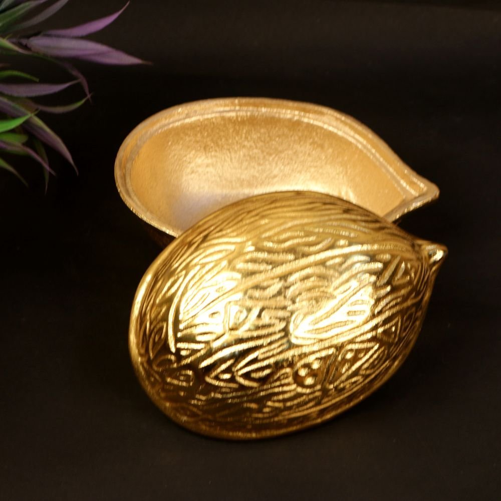 Gold-Plated Walnut-Shaped Dry fruit Box - Image 4