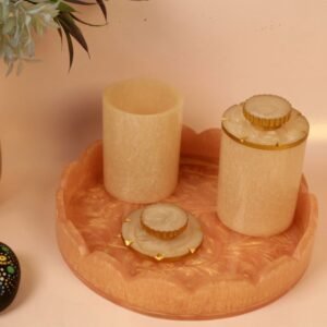 RESIN TRAY ROUND WITH JAAR