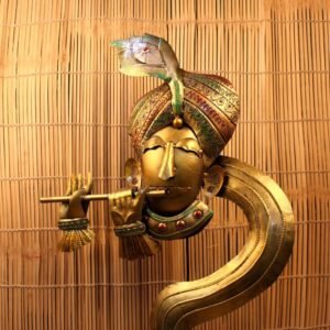 Iron Krishna Statue with Flute