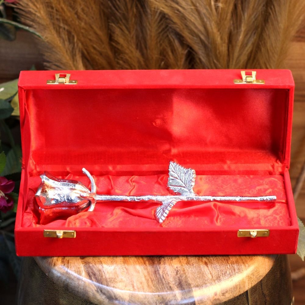 Metal Rose With Red Box - Image 2