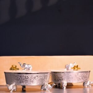 2PC Big Elephant/Peacock Bowl Set